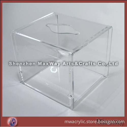 Small Transparent Cubical Fashional Acrylic/Perspex Ballot/Suggestion Box